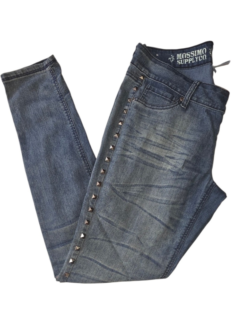 Vintage Mossimo Supply Co. Studded Denim Jeggings - Blue Wash (Size 11)